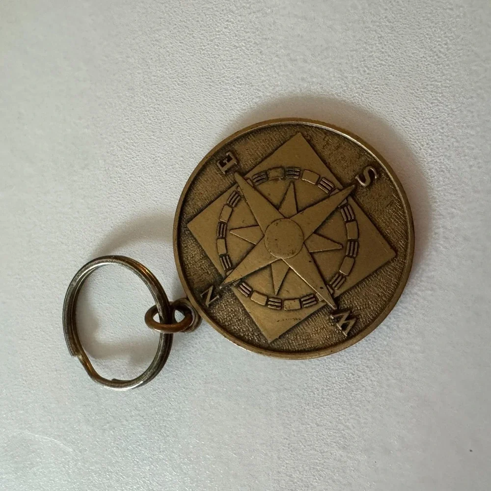 Compass Keychain Key Ring with Engraved Back from the MASTER Teacher 2005-06‎